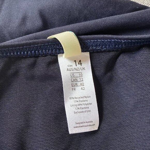 Sea Level Swim Eco Essentials Longline Tri One Piece, Night Sky, Size 10 - Picture 9 of 9